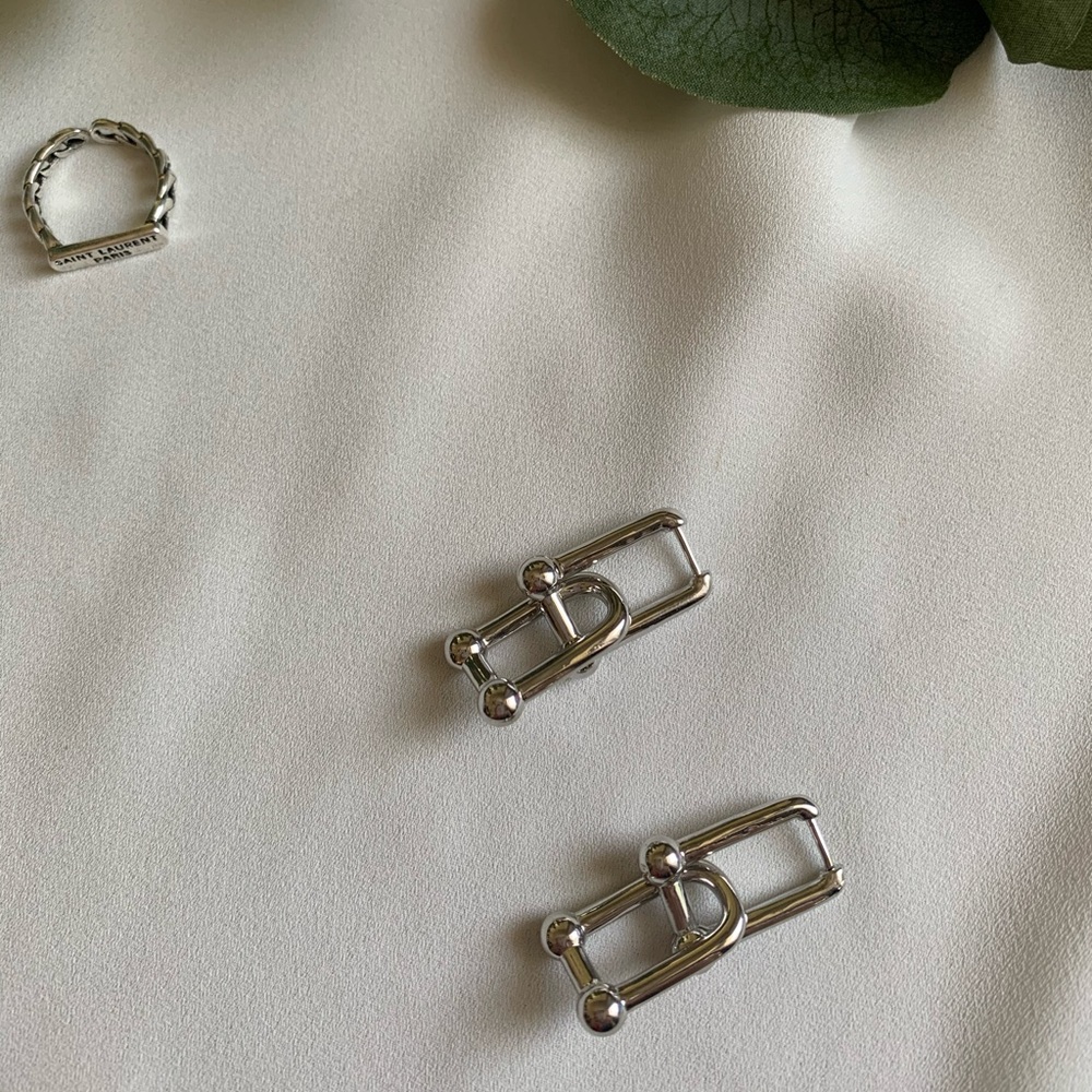 Silver Statement Dangle Earrings